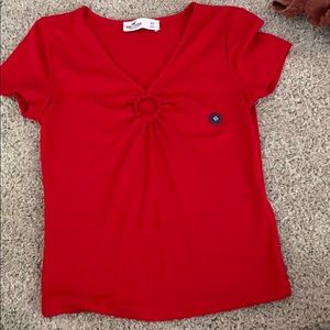NWOT hollister red crop top
